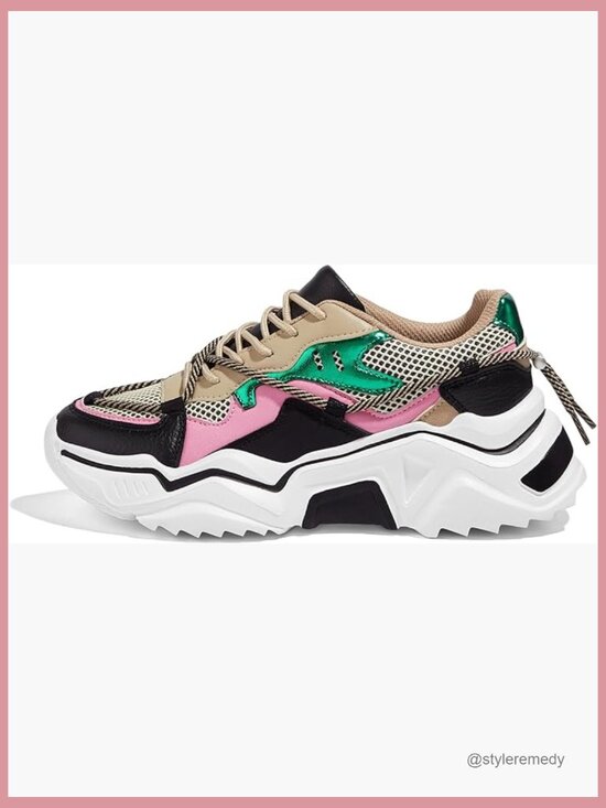 Shoes - Platform Fashion Sneakers Chunky Dad Walking Shoes Lightweight Retro Sneakers